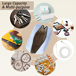 Sacs à cosmétiques à fermeture éclair en tissu velours côtelé&nbsp;AJEW-WH20017-50A