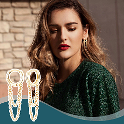 1 paio di orecchini a cerchio in argento sterling&nbsp;EJEW-UN0002-85G