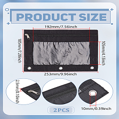 2 pièce de tissu Oxford avec étuis à stylos en alliage pour classeur à 3 anneaux&nbsp;AJEW-LP0009-16