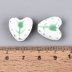 Perles en porcelaine manuelles&nbsp;PORC-Q005-10B