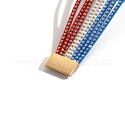 Armband aus Kunstleder im Stil der amerikanischen Flagge&nbsp;PW-WG35B3F-01