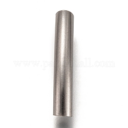 Perlas de tubo de 304 acero inoxidable, cuentas de fideos de tubo curvo, color acero inoxidable, 30.5x7.5x5mm, agujero: 3.5 mm