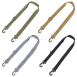 WADORN 4Pcs 4 Colors Nylon Adjustable Tactical Bag Handles, with Plastic Snap Clasps, for Outdoor Camping Hiking, Mixed Color, 82.5~148cm, 1pc/color