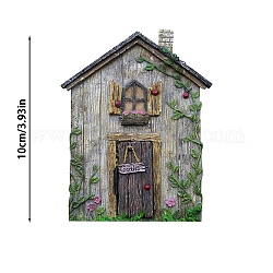 Миниатюрная деревянная садовая дверь, для кукольных аксессуаров, притворяющихся опорными украшениями, серые, 100x85 мм