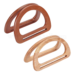 Manico in legno a forma di d, per accessori per la sostituzione delle maniglie delle borse, colore misto, 14x10.3x0.9cm