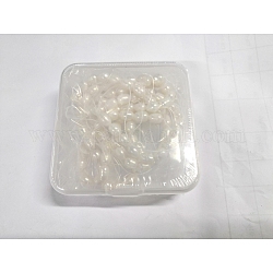 Brins de perles de culture d'eau douce naturelles, riz, blanc, 7~9x6~7mm, Trou: 0.7mm, Environ 20~23 pcs/chapelet, 7.48 pouce (19 cm), 5 brins / boîte