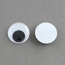 In bianco e nero di grandi dimensioni wiggle occhi finti cabochons artigianato scrapbooking accessori fai da te giocattolo, nero, 40x6.5mm