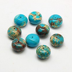 Rondelle Natural Imperial Jasper Beads, 14x10mm, Hole: 1.8mm