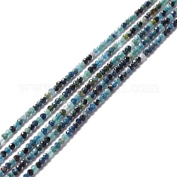Chapelets de perles en tourmaline naturelle, facette, ronde, 2mm, Trou: 0.5mm, Environ 208 pcs/chapelet, 15.35'' (39 cm)