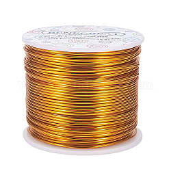 BENECREAT 15 Gauge 220FT Aluminum Wire Anodized Jewelry Craft Making Beading Floral Colored Aluminum Craft Wire - Gold