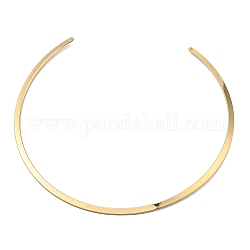 Fabrication de collier à maillons en fer, collier rigide minimalisme, convient au charme du connecteur, or clair, 0.4 cm, Trou: 1.5mm, diamètre intérieur: 5 pouce (12.7 cm)