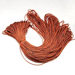 Cordes en polyester & spandex, 1 noyau interne, rouge, 2mm, environ 109.36 yards (100m)/paquet