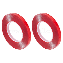 アクリル両面粘着テープ  頑丈な痕跡のないテープ  アート＆クラフト用防水テープ  暗赤色  1.2x0.1cm  10 m /ロール