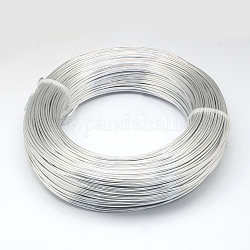 Filo di alluminio tondo, filo metallico metallico pieghevole, per la creazione di gioielli fai da te, argento, 6 gauge, 4mm, 16 m/500 g (52.4 piedi/500 g)