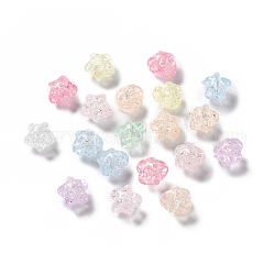 Perles en acrylique transparente, étoiles du nord, couleur mixte, 11.5x11.5x9.5mm, Trou: 2.2mm