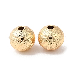 Messing Perlen, Runde, echtes 18k vergoldet, 8x7.5 mm, Bohrung: 1.8 mm