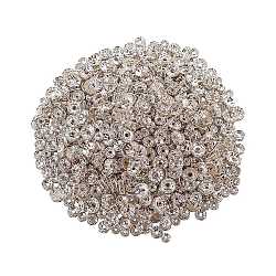 Perline distanziali in strass di ferro 900 pz 3 dimensioni, per risultati di fabbricazione di gioielli artigianali, grado a, rondelle, cirstallo, platino, 6~10x3~4mm, Foro: 1.5 mm, 300pcs / size