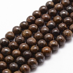 Natural Bronzite Bead Strands, Round, 4mm, Hole: 1mm, about 96pcs/strand, 14.9 inch~15.1 inch
