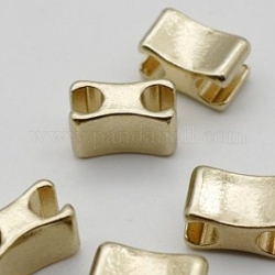 Accessori di abbigliamento, cerniera in ottone sulla parte inferiore della spina, oro chiaro, 6x4.5x4mm
