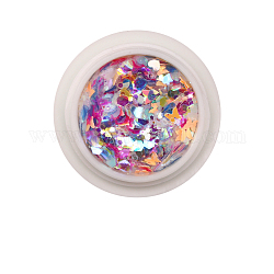 Accesorios de decoración de uñas brillantes, Con polvo de brillo y lentejuelas, diy sparkly paillette consejos uñas, formas mixtas, color mezclado, polvo: 0.1~0.5x0.1~0.5 mm, lentejuelas: 0.5~5x0.5~5 mm