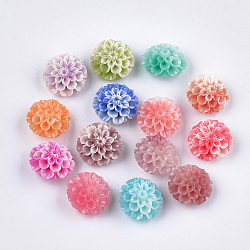 Perles de corail synthétiques, teinte, fleur de lotus, couleur mixte, 15x16x9.5mm, Trou: 1.4mm