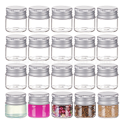 BENECREAT 20 Pack 10ml/0.34oz Glass Empty Cosmetic Containers, Glass Bottles Sample Vials with Screwed Aluminum Caps for Sample Liquid, Arts & Crafts, Party Favors