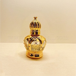 Glasrollerflaschen im arabischen Stil, Nachfüllbare Flasche mit ätherischem Öl, für die persönliche Betreuung, golden, Kapazität: 12 ml (0.41 fl. oz)