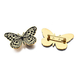 201 Schmetterlings-Anstecknadel aus Edelstahl, Insektenabzeichen für Rucksackkleidung, Nickel frei und bleifrei, golden, 27x44.5x7 mm, Stift: 0.7 mm