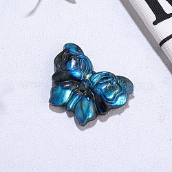 Natural Labradorite Display Decorations, Reiki Energy Stone Figurine, Butterfly Pattern, 50x32mm