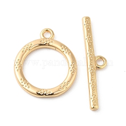 Cierres de palanca de latón, anillo, real 18k chapado en oro, anillo: 15x13x1.5 mm, agujero: 1.4 mm, bar: 20.5x4x1.5 mm, agujero: 1.4 mm