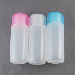 50ml Plastic Bottles, Cosmetic Containers, with Screw Lip, Mixed Color, 92x32mm, Capacity: about 50ml