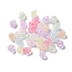 Transparent Acrylic Beads, Heart, Mixed Color, 9x12x9mm, Hole: 2mm