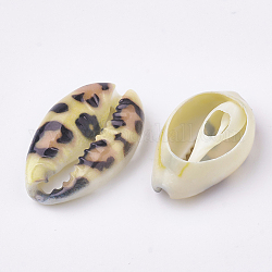Perle di conchiglia naturale stampate, Senza Buco / undrilled, colorato, 20~25x14~16x5~7mm