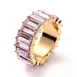 Anillo de dedo de pedrería brillante alrededor, anillo de dedo plano para mujer, la luz de oro, amatista luz, nosotros tamaño 7 3/4 (17.9 mm)