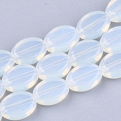 Opalite Beads Strands, Oval, 11x8x5mm, Hole: 1mm, about 29pcs/strand, 12.4 inch