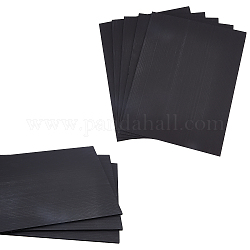 Ahadermaker 8 feuilles plastique feuilles de carton ondulé tampons, pour la construction de modèles de bricolage, rectangle, noir, 220x280x4mm