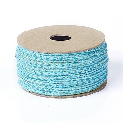 Хлопковый шнур макраме, плетеная веревка, для настенного крепления, ремесла, Подарочная упаковка, красочный, 2 мм, около 21.87 ярда (20 м) / рулон