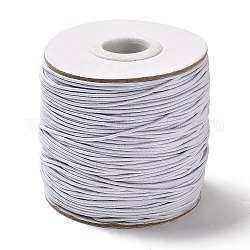 (venta de liquidación defectuosa: el carrete se enmohece) cordón elástico redondo, con exterior de nylon y el caucho en el interior, blanco, 1.2mm, alrededor de 109.36 yarda (100 m) / rollo