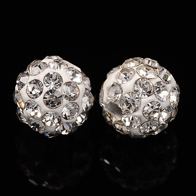 Perles de boule pavé disco &nbsp;RB-Q195-A6mm-001-1