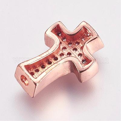 Perline zirconi micro pave  in ottone&nbsp;ZIRC-G087-28RG-1