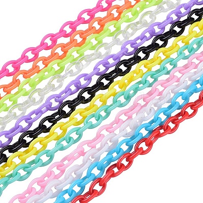 Handgefertigte undurchsichtige Acrylkabelketten&nbsp;MACR-CJ0001-07-1