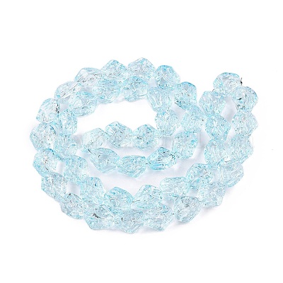 Chapelets de perles en verre électroplaqué&nbsp;EGLA-N012-08H-1