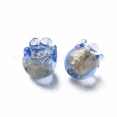 Or à la main perles feuille de Murano&nbsp;FOIL-T004-04C-1