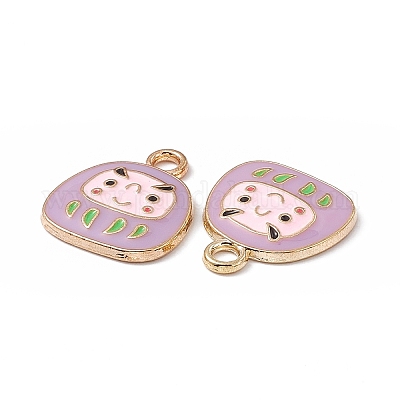 Pendentifs d'émail en alliage&nbsp;ENAM-H039-04G-E-1