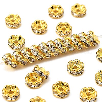 Messing Strass Zwischen perlen&nbsp;RB-A014-L5mm-01G-NF-1