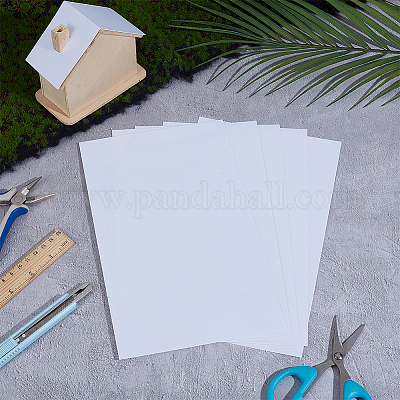 Sourcing Map - 2 Fogli Di Plastica ABS, Dimensioni 17,8 X 10,2 X 0,2 Cm, Colore Bianco, Superficie Liscia, Per Modellismo, Pannelli Fai Da Te, Costruzioni E Bricolage
