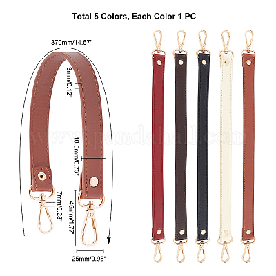 WADORN 5 Colors Leather Purse Handles, 14.5 Inch PU Leather Handbag Strap  Shoulder Bag Strap Replacement Bag Strap Extender Tote Bag Top Handle with  Gold Swivel Clasps DIY Bag Making Accessories 