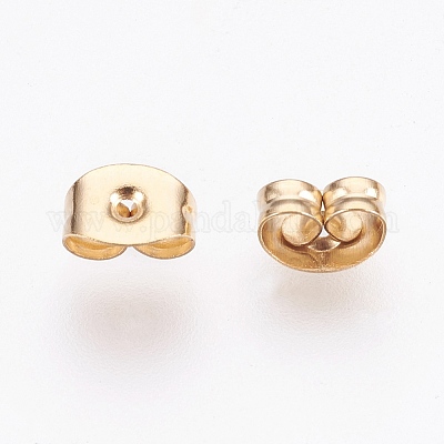 14K Gold Rose 6mm Silicon Earring Back for Friction Posts and Stud
