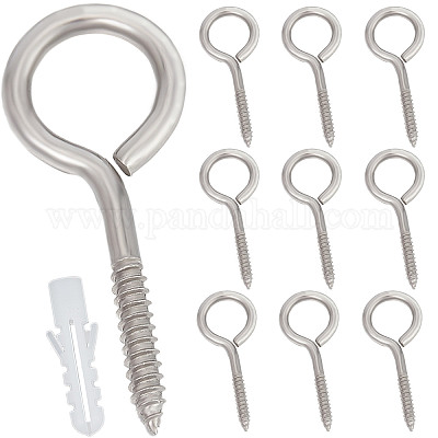 Wholesale SUNNYCLUE 10 Sets 304 Stainless Steel Eye Bolts Screw in Hooks 