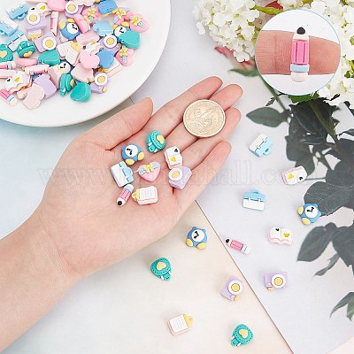 Shop SUNNYCLUE 64Pcs 16 Colors Unicorn Resin Cabochon Colorful